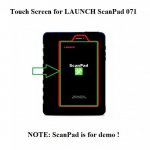 Touch Screen Digitizer Replacement for LAUNCH SCANPAD 071